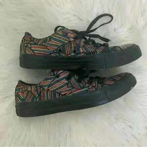 Converse rainbow neon low top sneakers sz 6